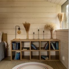 Книжная полка напольная, Размер: 450х1480х620(h)мм, Материал: Сосна, Цвет: Коричневый Liana