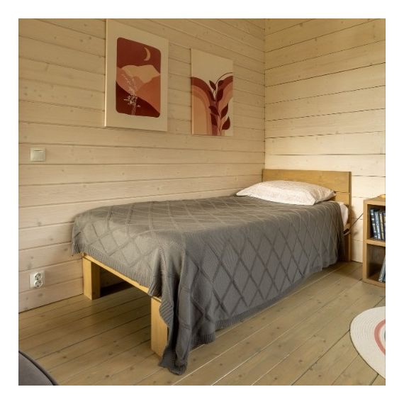 Кровать HARDWOOD, Размер: 900х2000мм, Цвет: Коричневый Liana