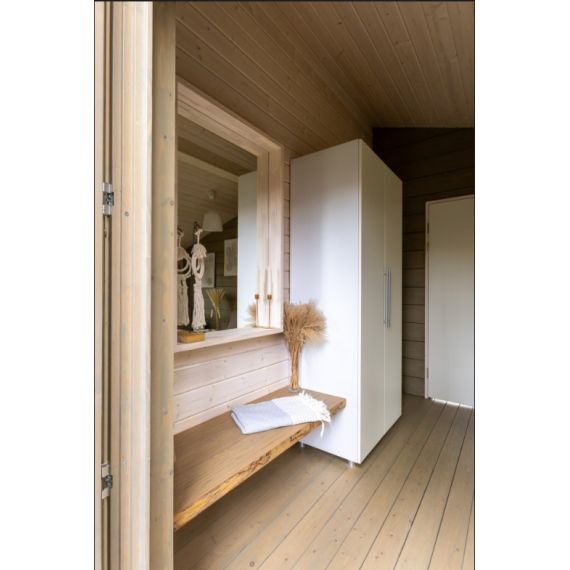 Шкаф, Размер: 2010х900х520мм, Оснащение: 2 полки и штанга платянная, Фасады: МДФ. Белые крашеные. Ручки торцевые белые., изображение 3